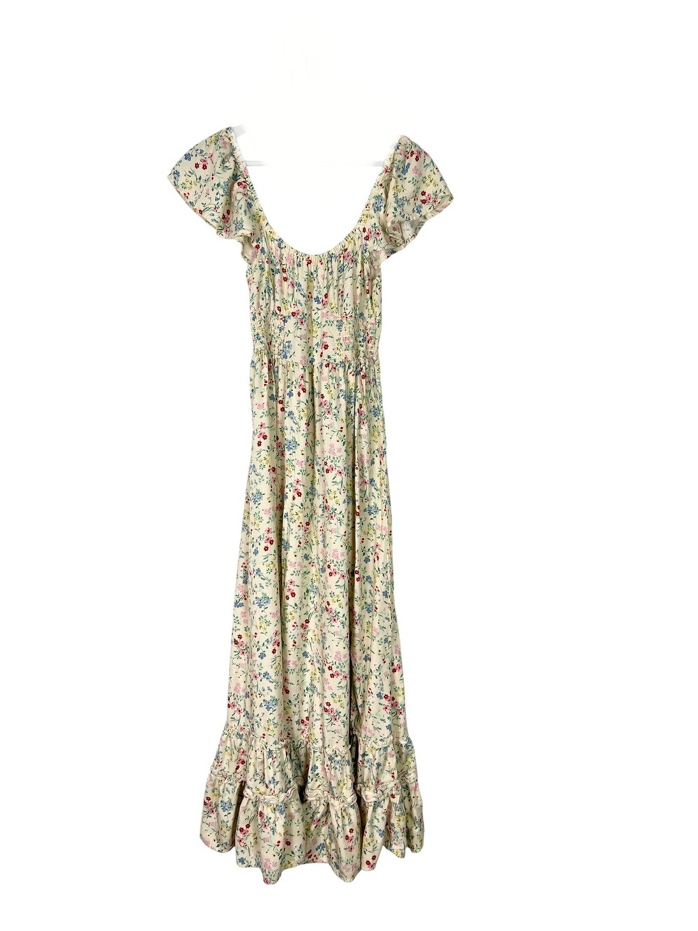 Vintage Arizona Jean Co  Maxi dress smocked tiered Small rayon knit fabric